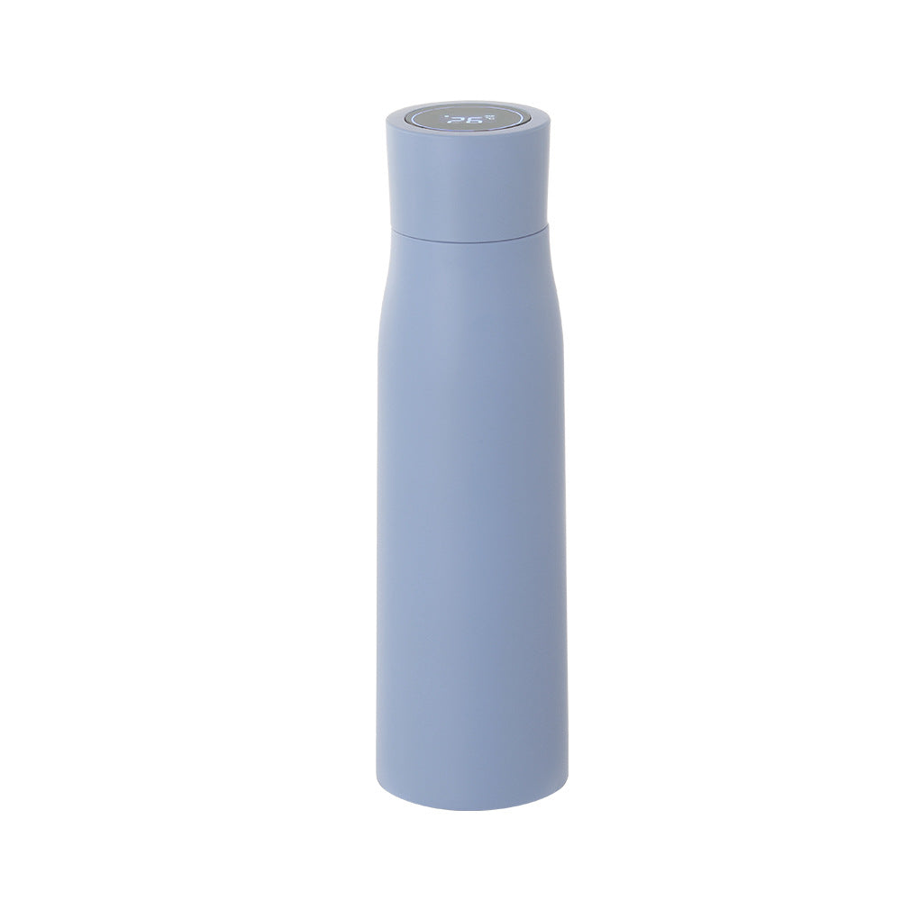 スマート温度表示付きステンレスボトル|UV除菌LED・USB充電式・IP65防水・500ml|保温保冷マグボトル