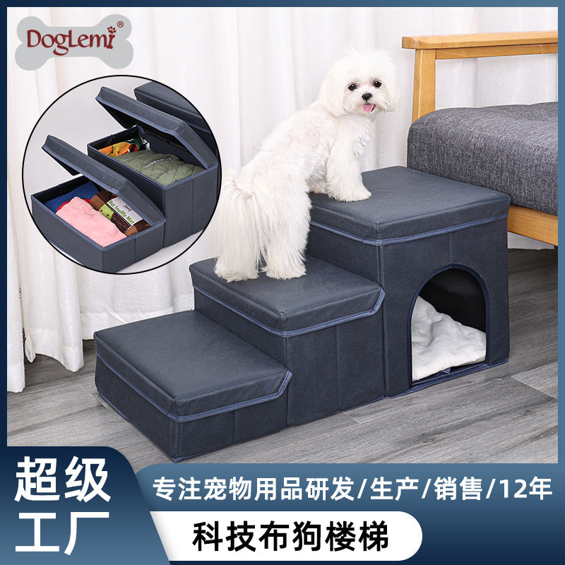 折りたたみ式ペット階段|ソファ・ベッド用 犬用ステップ、子犬の登りやすいラダー