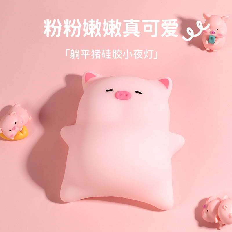 かわいいシリコンナイトライト – かぼちゃ、トナカイ、ひつじ、パンダ、あひる、うさぎなど|タッチ式やわらかライト・子供部屋や寝室の装飾に