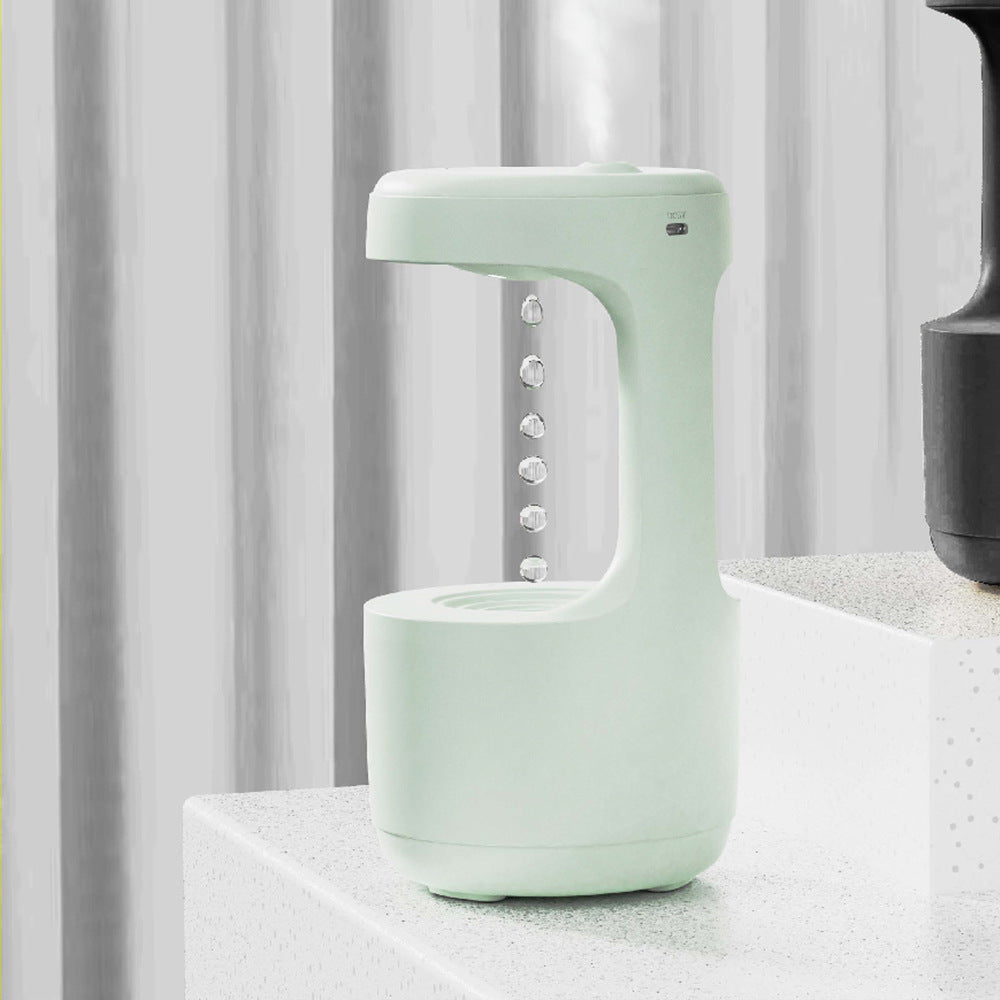 ディスプレイ付き反重力加湿器 — 浮遊する水滴、驚きのデザイン、静音動作