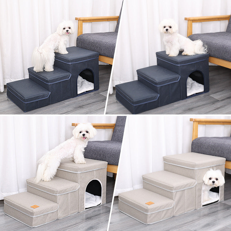 折りたたみ式ペット階段|ソファ・ベッド用 犬用ステップ、子犬の登りやすいラダー