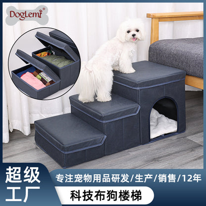 折りたたみ式ペット階段｜ソファ・ベッド用 犬用ステップ、子犬の登りやすいラダー