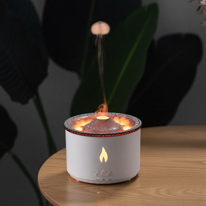 火山型クリエイティブ加湿器 — 炎の演出・アロマ対応・連続ミスト機能付き