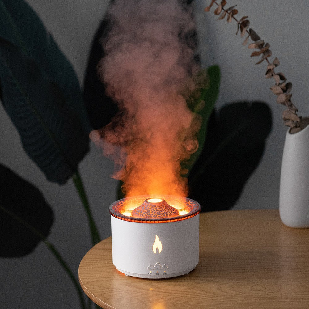 火山型クリエイティブ加湿器 — 炎の演出・アロマ対応・連続ミスト機能付き