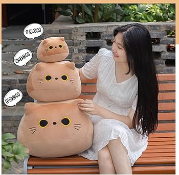 小さな猫のふわふわぬいぐるみクッション